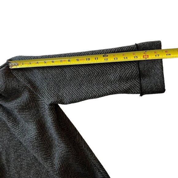 A Giannetti Womens Jacket Merino Wool Small Flower Herringbone Snap Close - Picture 11 of 14